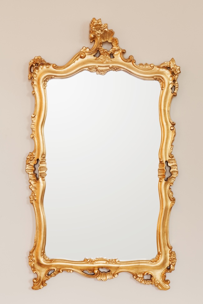 Golden mirror frame